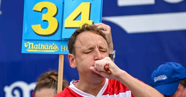 Joey Chestnut unable to compete in Nathan's Hot Dog Eating Contest after signing with plant-based food company