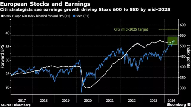 Citi Sees Profits Lifting European Stocks to New Records in 2025