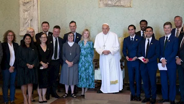 Pope to business leaders: Philanthropy is not enough