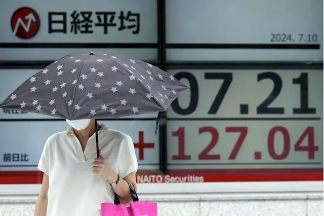 Stock market today: Asian shares are mixed as Japan's Nikkei 225 hits a new high, with eyes on Fed