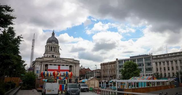 Nottingham's 'Santorini' Beach taking shape in Old Market Square