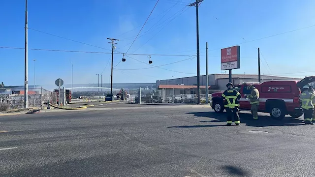 Pallets of countertop materials burn in fire at Tacoma business