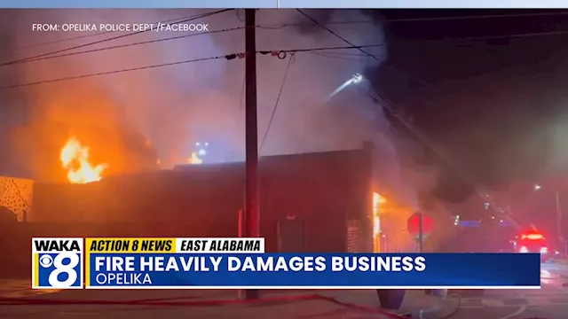 Opelika business heavily damaged in fire