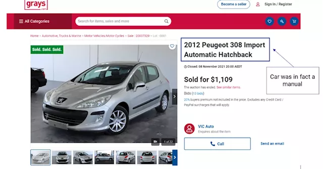 Online auction company Grays fined $10 million for misleading car ads