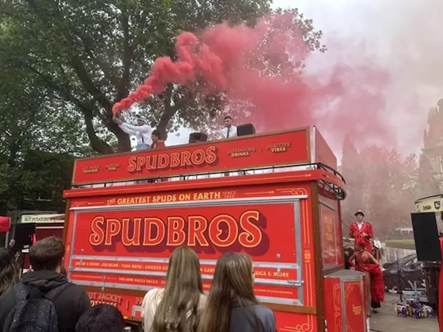 The SpudBros unveil new-look tram amid huge Flag Market queues