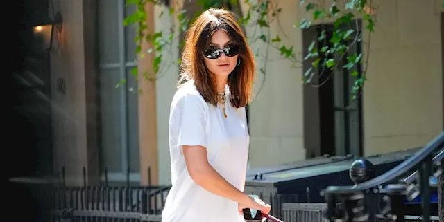 Emily Ratajkowski's All-White Travel Outfit Channels Risky Business