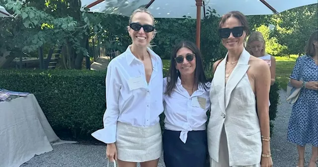 Meghan Markle Suits Up in Backless Vest & Baggy Pants For Hamptons Business Summit