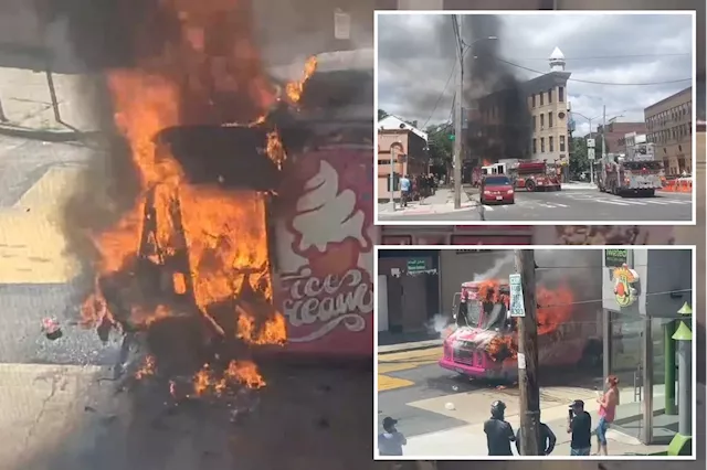 NYC ice cream truck explodes after Post report on company gouging customers, prompting conspiracy theories: 'This is a hit'