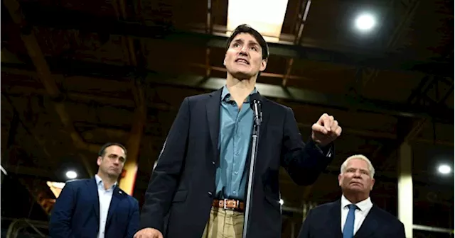 Trudeau says Poilievre urging EV tariff is ‘bologna’ as industry awaits decision