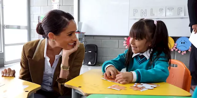 Duchess Meghan Does Business-Casual Like a Royal for Day Two in Colombia