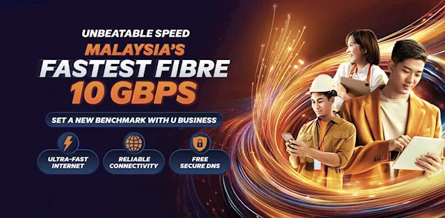 U Mobile now offers 10Gbps Fibre Broadband for business