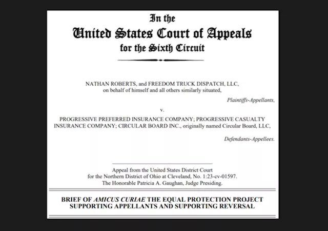 Equal Protection Project Files Brief Opposing Black-Business-Only Grant Program in “Roberts v. Progressive” Appeal