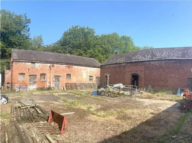 Two derelict barns with permission for conversion on the market for £400,000