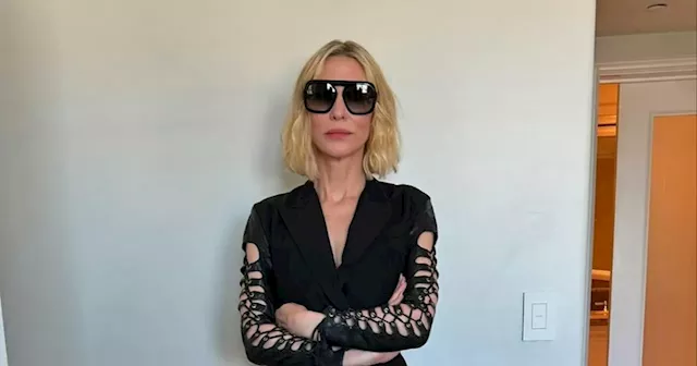 Cate Blanchett Means Business In a Vintage ’90s Blazer & Recycled Pants