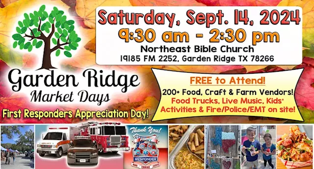 Join In for GARDEN RIDGE MARKET DAYS - First Responders Appreciation Event & Market