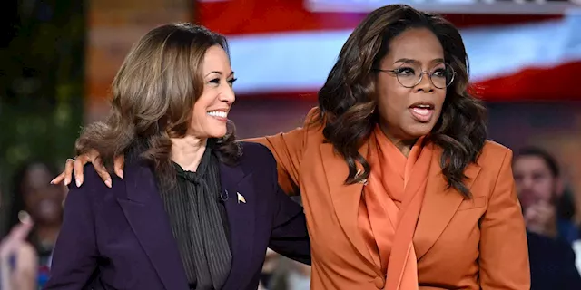 Kamala Harris and Oprah Winfrey Mean Business in Bold, Fall-Hued Power Suits