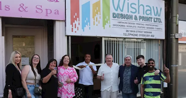 Former Celtic winger helps open new Wishaw printing business