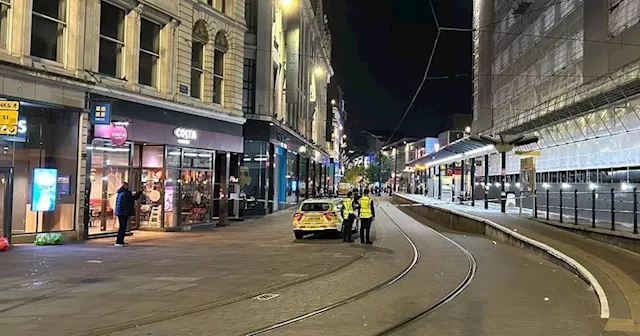 Police issue update after Market Street taped off at tram stop