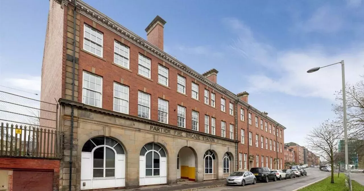 Flat inside Partick fire station with 'impressive ceiling' hits market for £175k