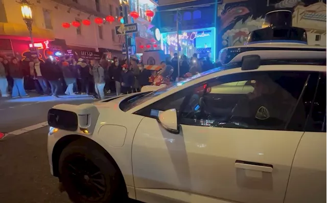 Waymo Vehicles Stall During Chinatown Inaugural Night Market